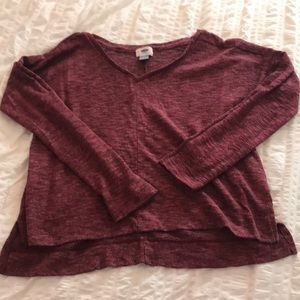 Maroon loose long sleeve